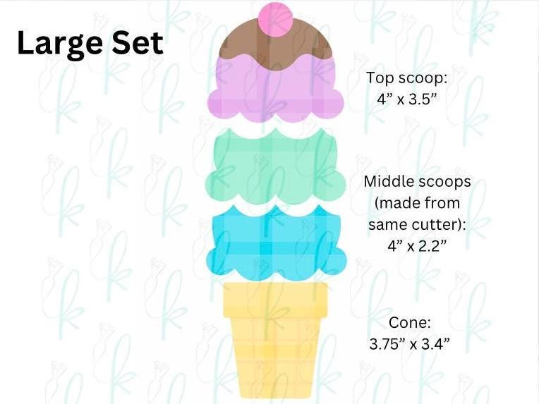 Build Your Own Ice Cream Cone - Set of 3 Cookie Cutters