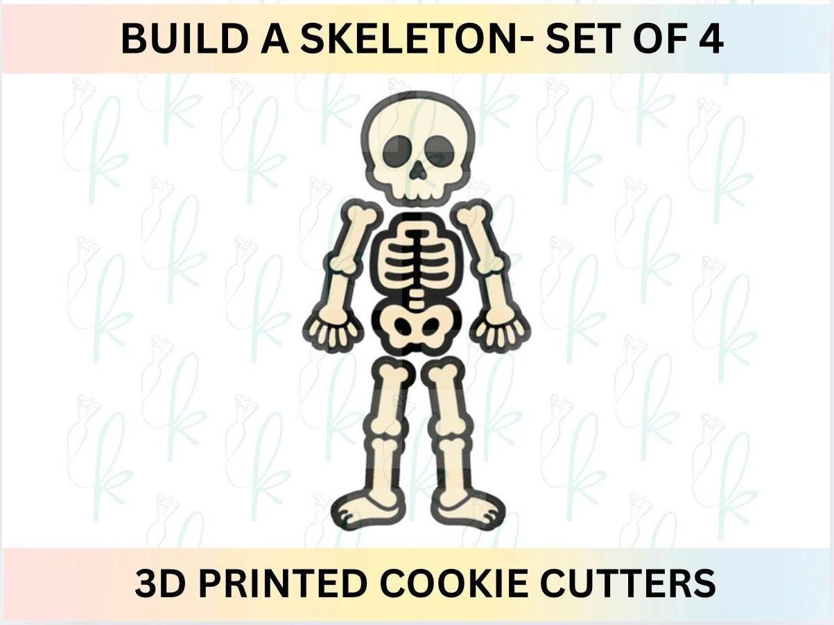 Build-A-Skeleton - set of 4 3D printed cookie cutters