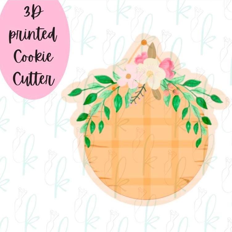 Floral Hanging Sign Cookie Cutter