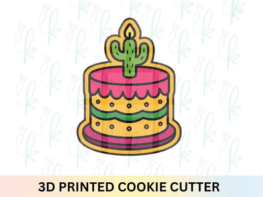 Fiesta Birthday Cake Cookie Cutter