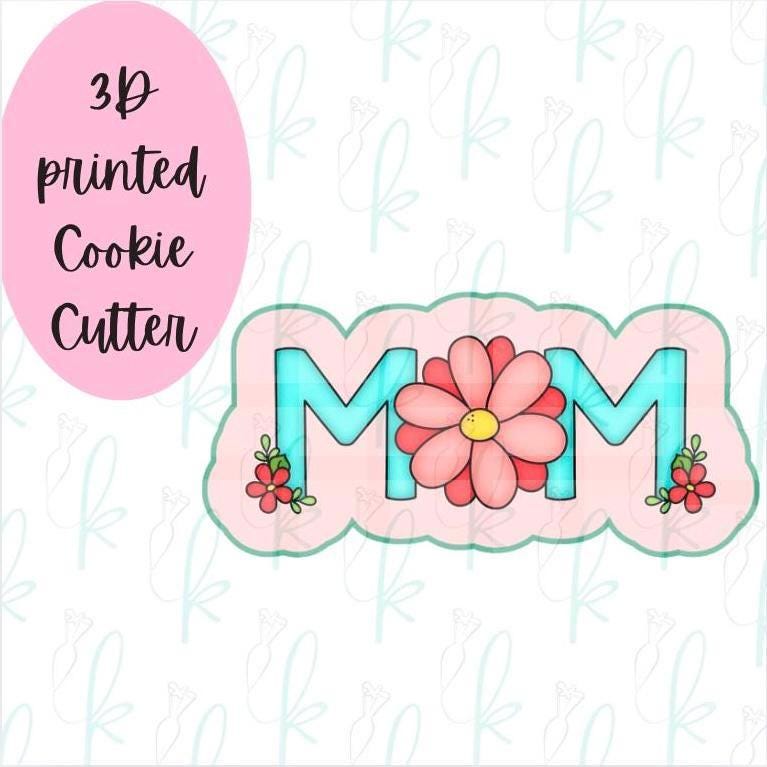 Floral Mom Plaque Cookie Cutter