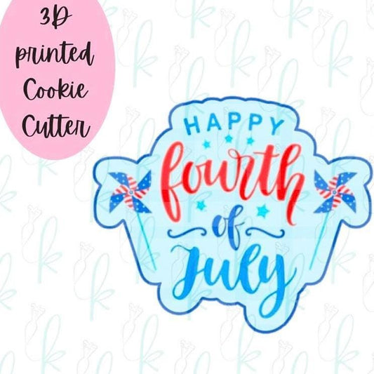Happy 4th of July Plaque Cookie Cutter
