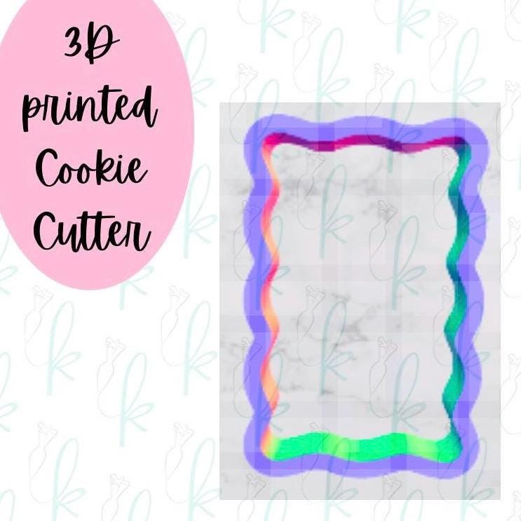 Wavy Rectangle Plaque Cookie Cutter