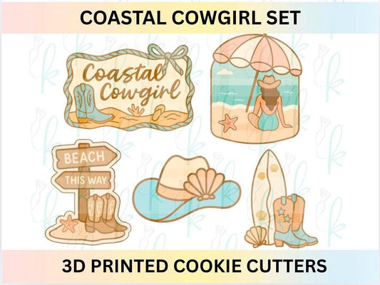 Coastal Cowgirl Set of 5 Cookie Cutters