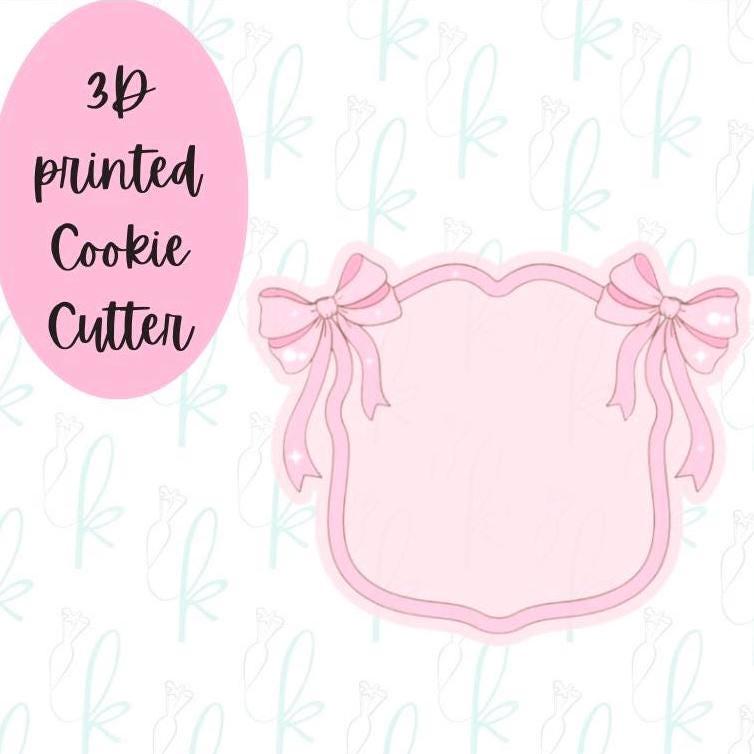 Two Bows Plaque Cookie Cutter