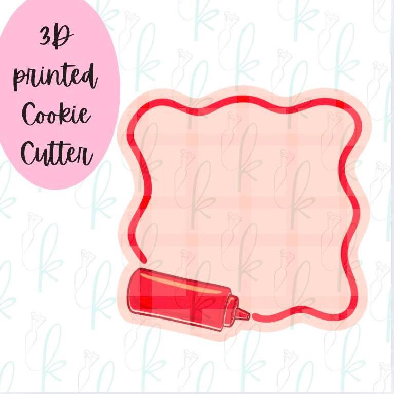 BBQ Wavy Square Plaque Cookie Cutter