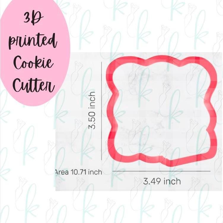 BBQ Wavy Square Plaque Cookie Cutter