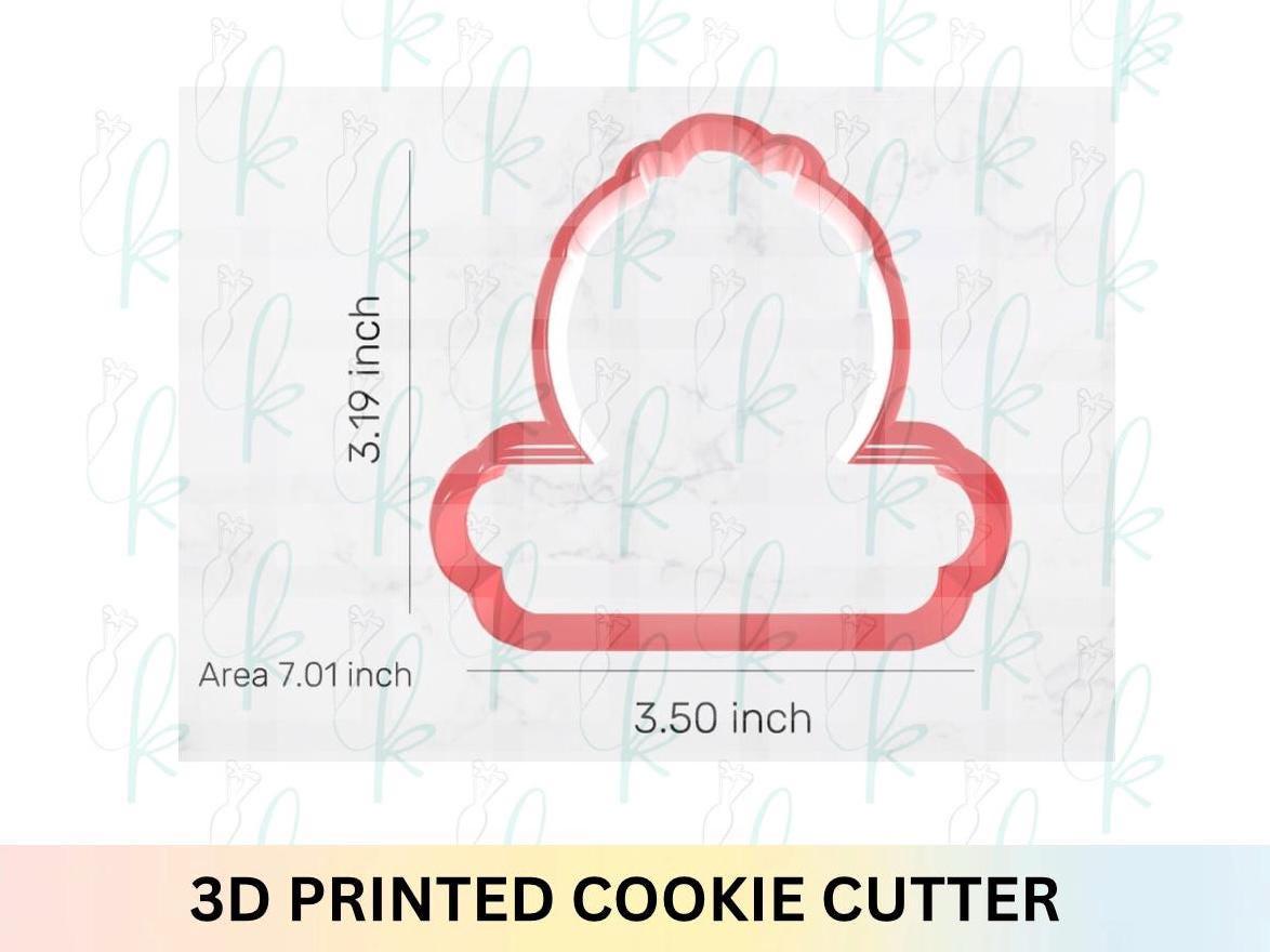 Floral Society Papers Plaque Cookie Cutter