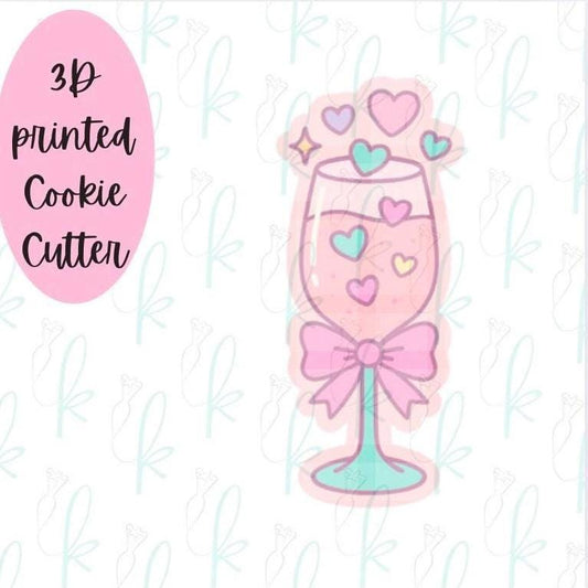 Love Champagne Glass Cookie Cutter