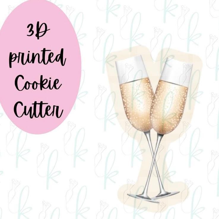 Champagne Glasses Cookie Cutter