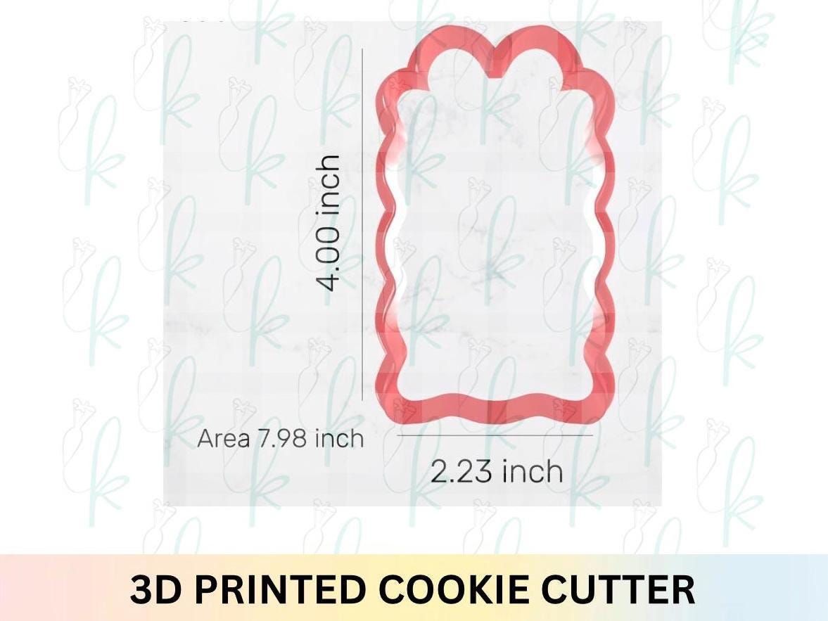 Tall Rectangle Bow Plaque Cookie Cutter