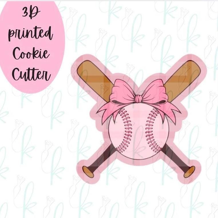 Girly Baseball Cookie Cutter