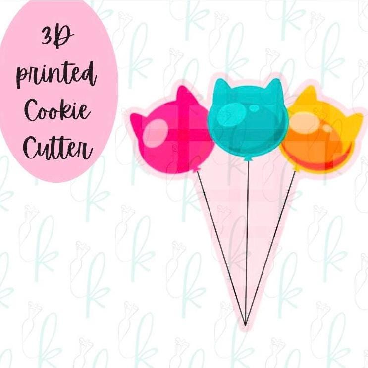 Cat Balloons Cookie Cutter