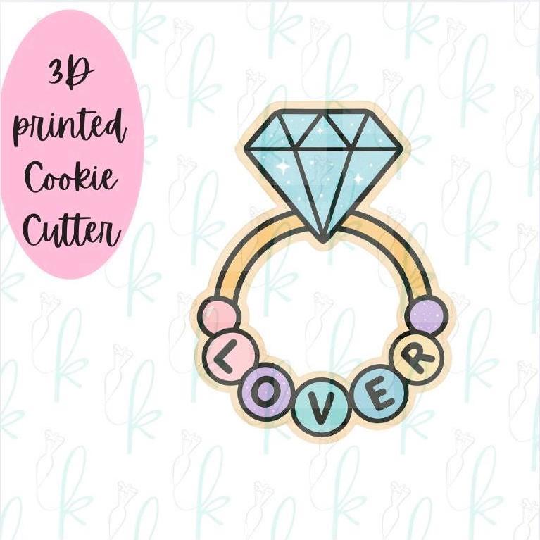 Lover Engagement Ring Cookie Cutter