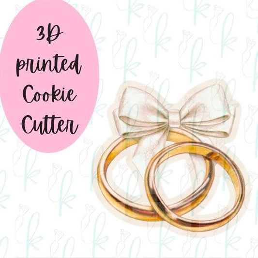 Wedding Rings with Bow Cookie Cutter
