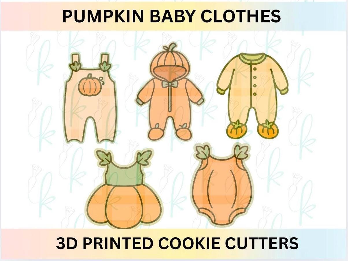 Pumpkin Baby Clothes Cookie Cutters
