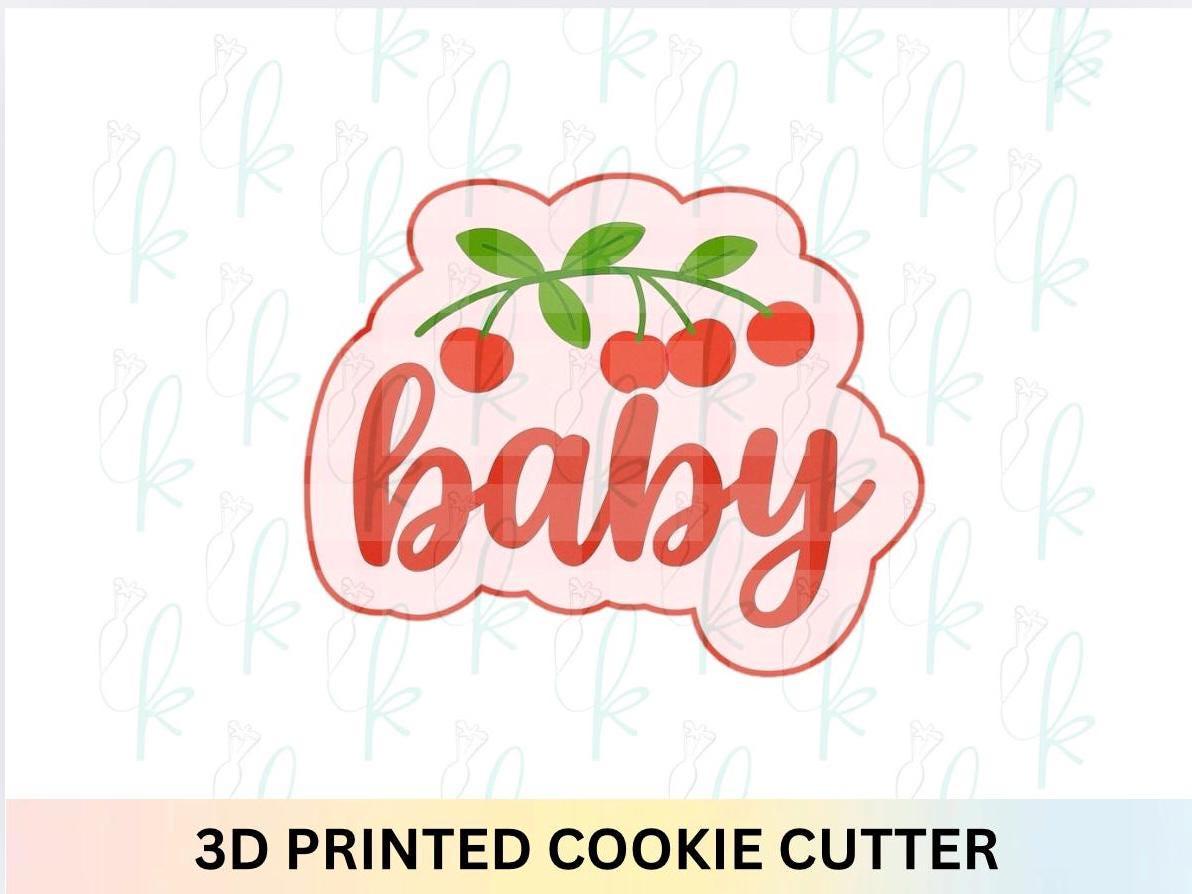 Baby with Cherries Plaque Cookie Cutter