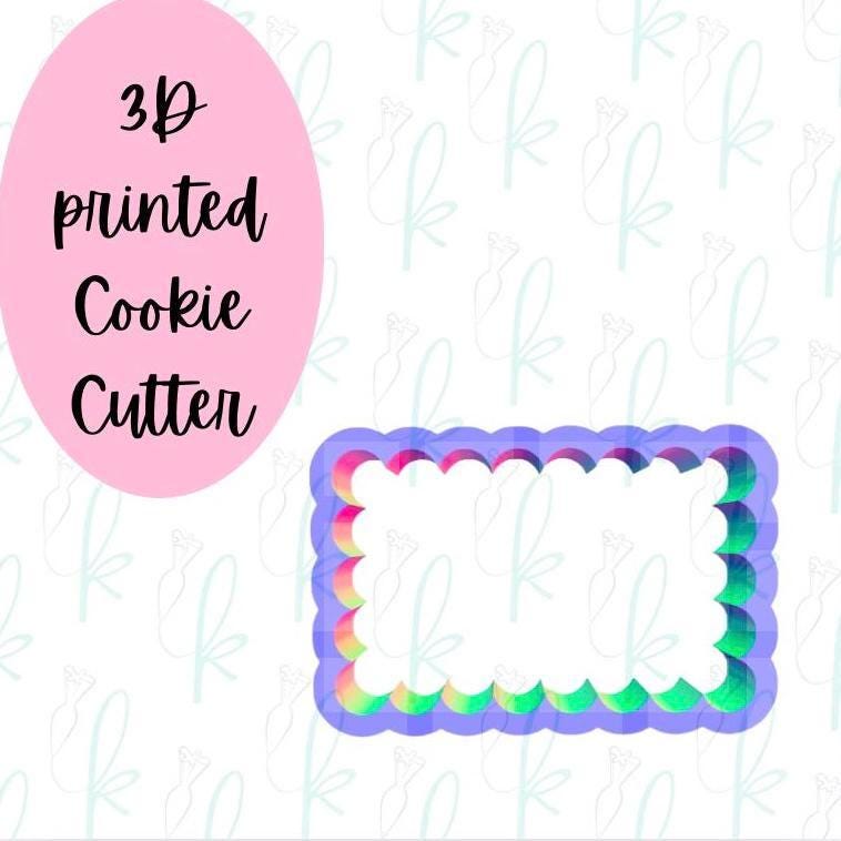 Scalloped Rectangle Plaque Cookie Cutter