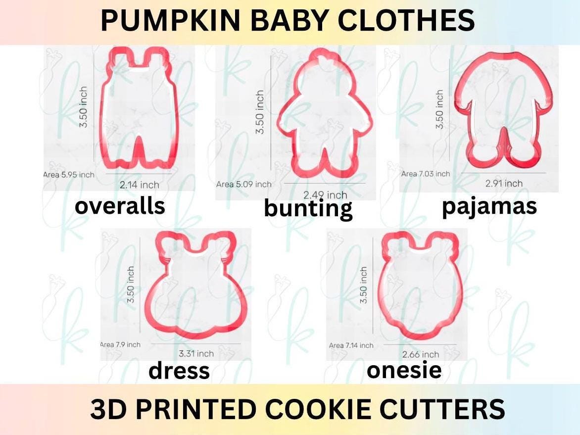 Pumpkin Baby Clothes Cookie Cutters