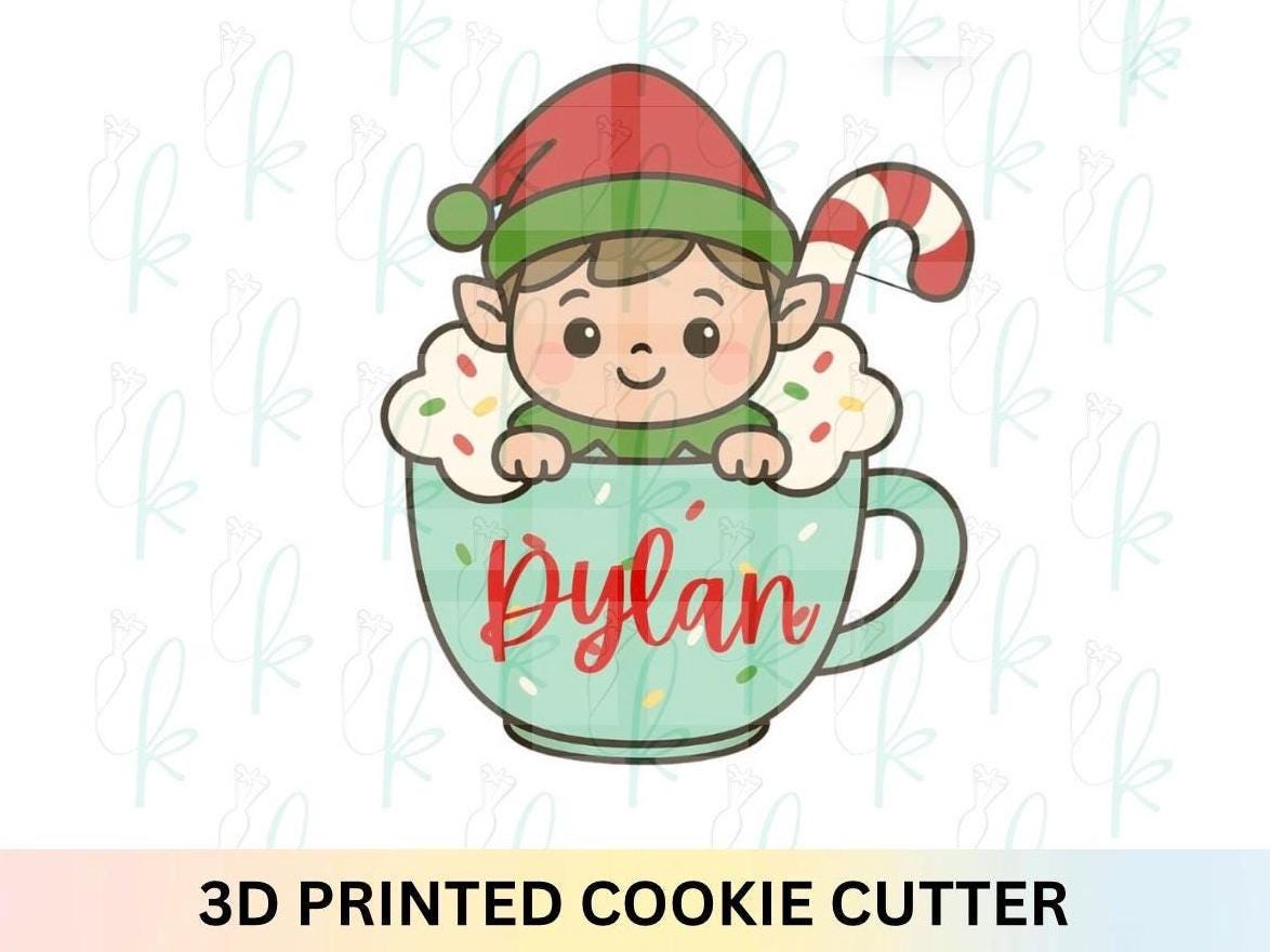 Elf in Mug Cookie Cutter