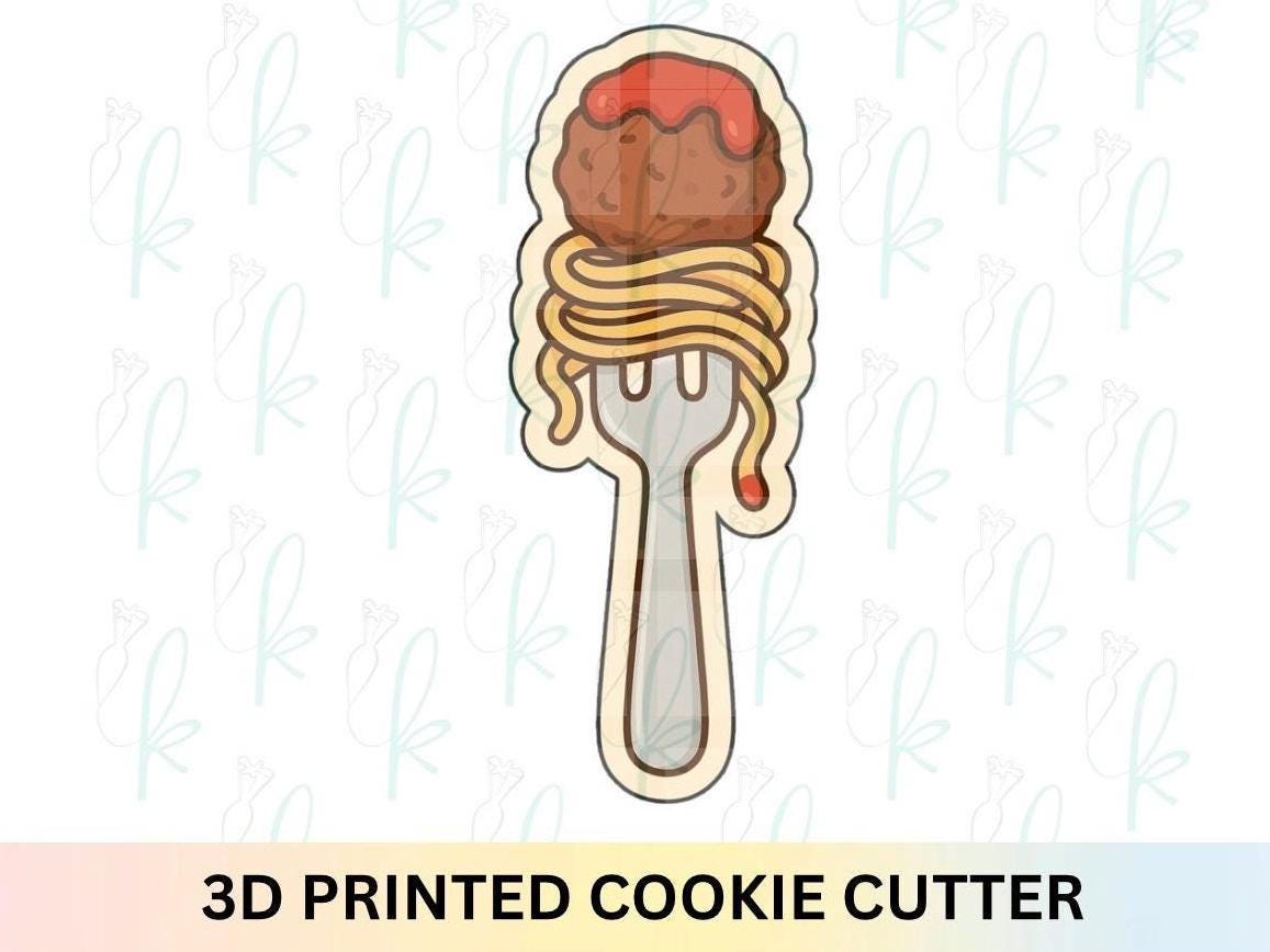 Fork with Meatball Cookie Cutter