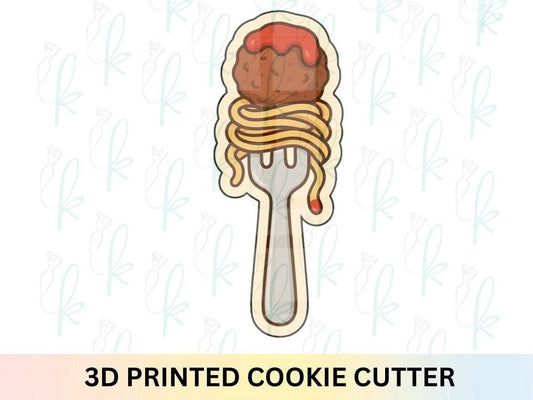 Fork with Meatball Cookie Cutter
