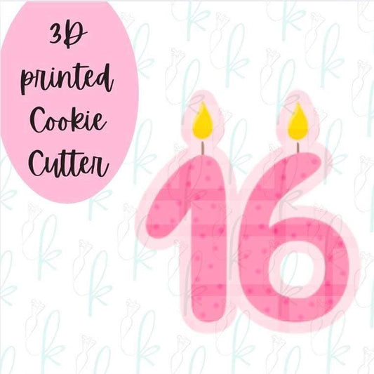 16th Birthday Candles Cookie Cutter