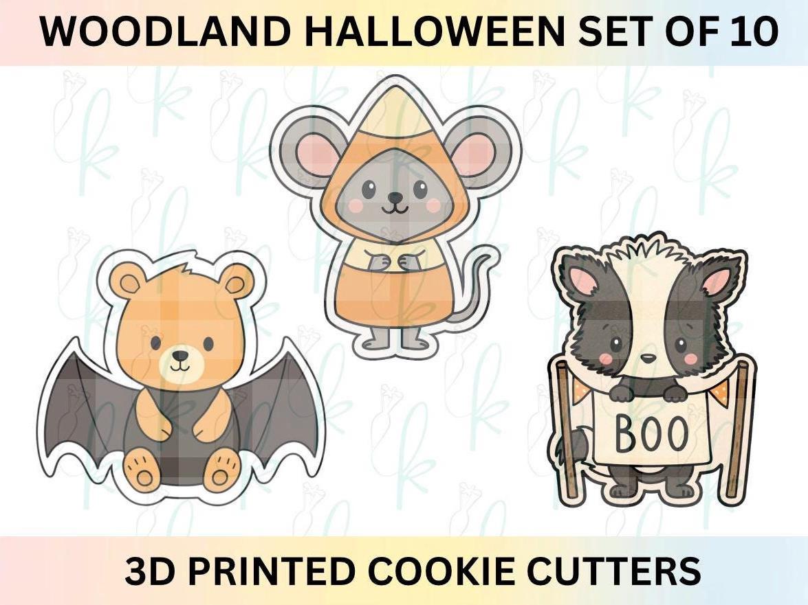 Woodland Halloween - Set of 10 3D Printed Cookie Cutters