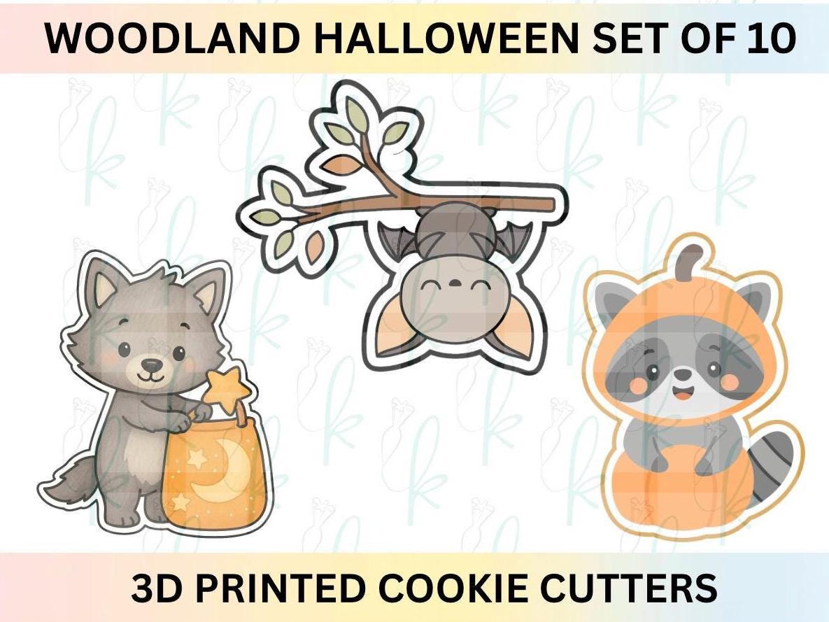 Woodland Halloween - Set of 10 3D Printed Cookie Cutters