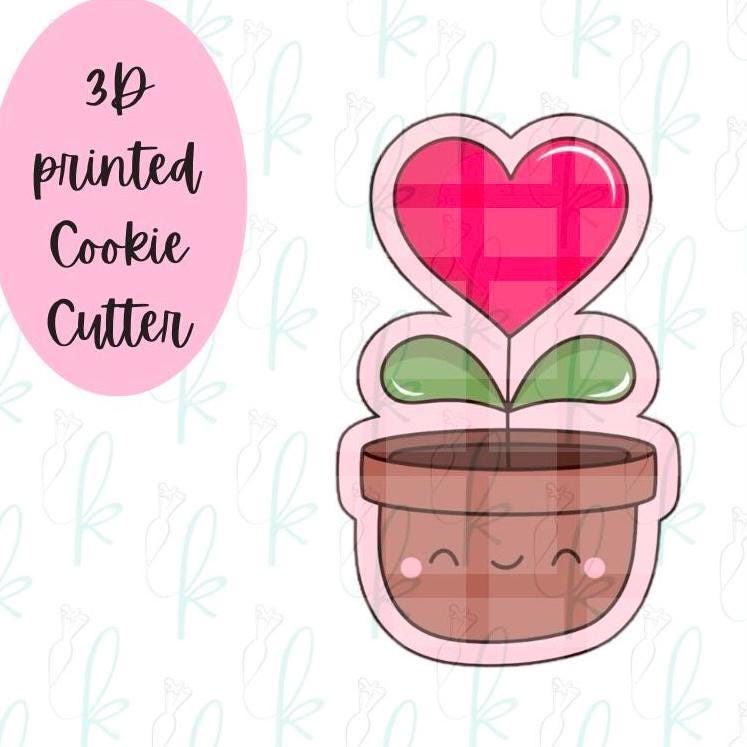 Heart Flower Pot Cookie Cutter