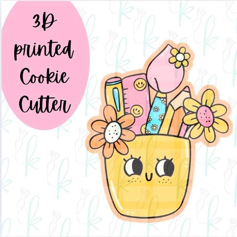 Groovy School Supplies Cookie Cutter