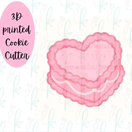 Vintage Heart Cake Cookie Cutter