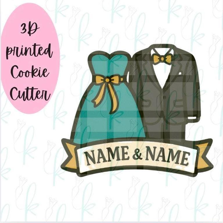 Dress & Tux Plaque Cookie Cutter