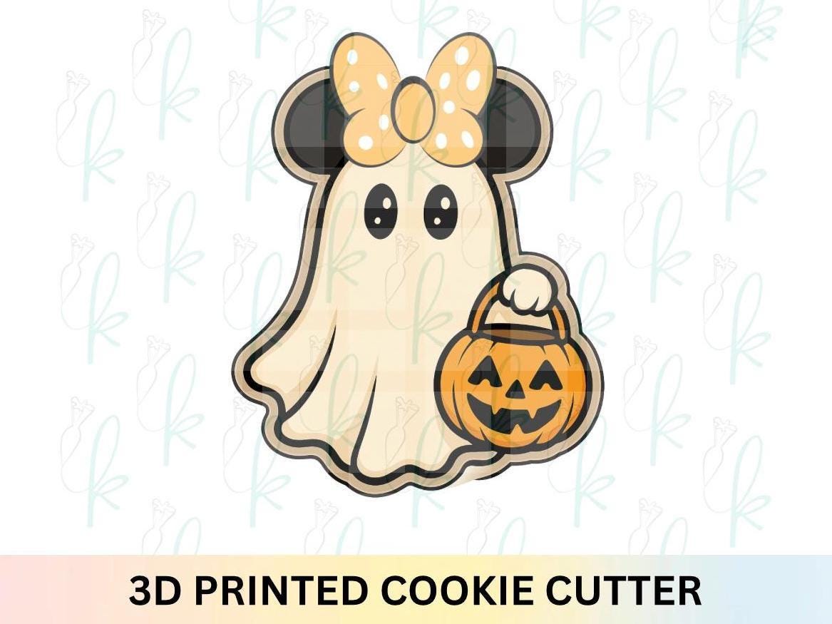 Bow Mouse Ears Ghost Cookie Cutter