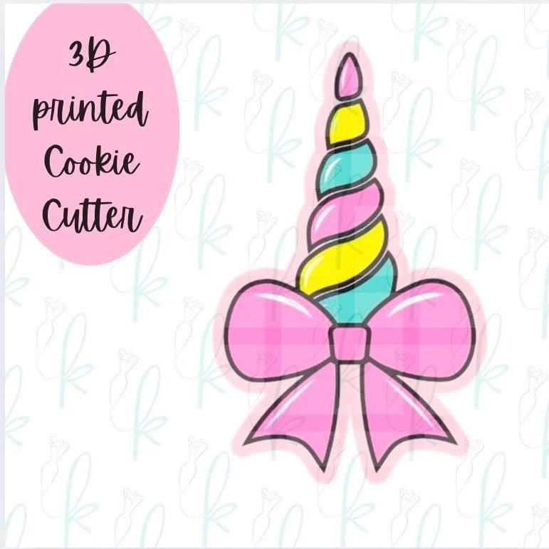 Bow Unicorn Horn Cookie Cutter