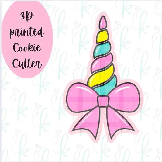 Bow Unicorn Horn Cookie Cutter