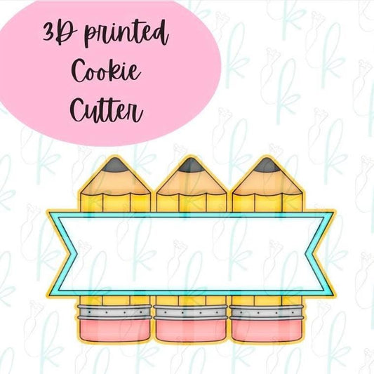 Pencil Plaque Cookie Cutter