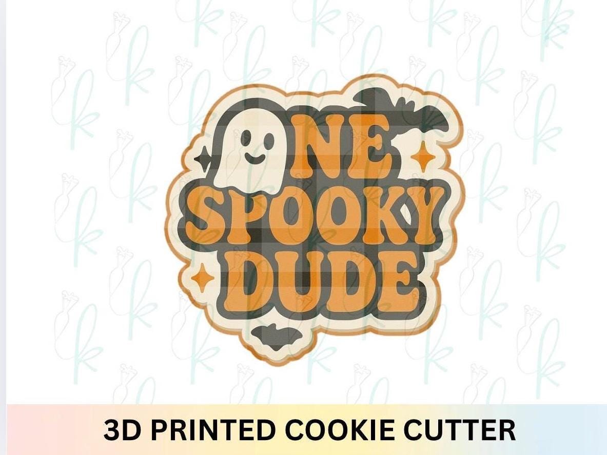 One Spooky Dude Plaque 3D Printed Cookie Cutter