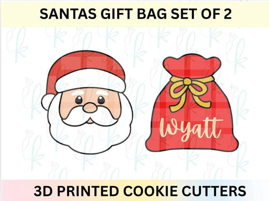 Santa Gift Bag - Set of 2 3D Printed Cookie Cutters