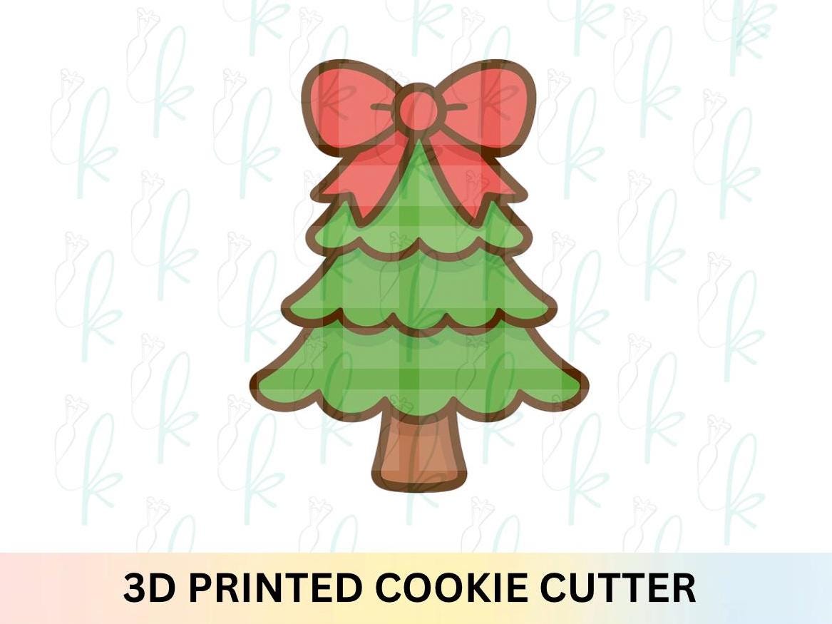 Bow Christmas Tree Cookie Cutter