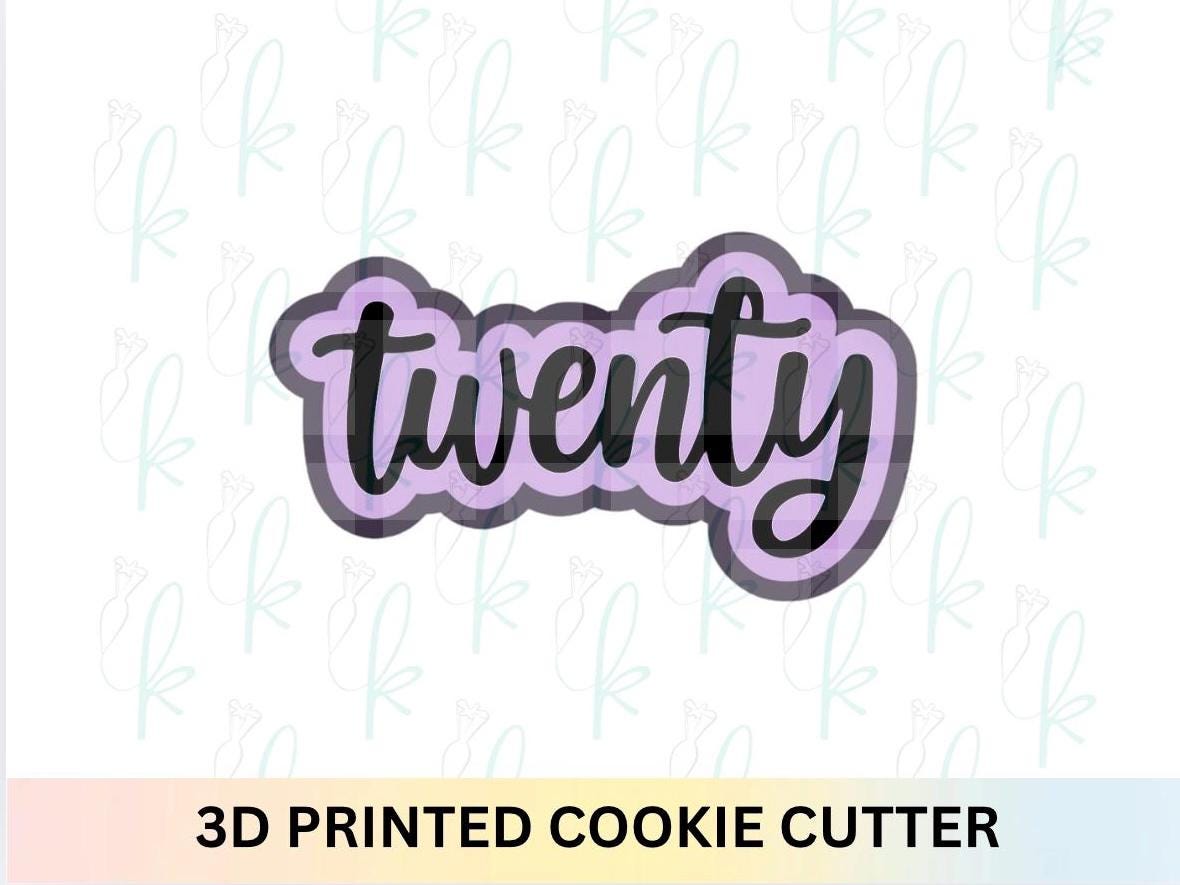 Lettered Number 20 Cookie Cutter