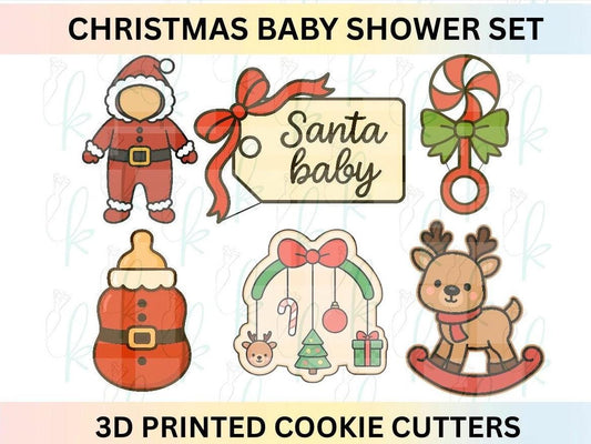 Christmas Baby Shower - Set of 6 Cookie Cutters