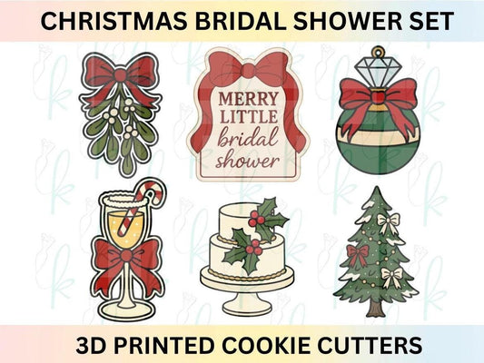 Merry Little Bridal Shower - Christmas Bridal Shower set of 6 Cookie Cutters