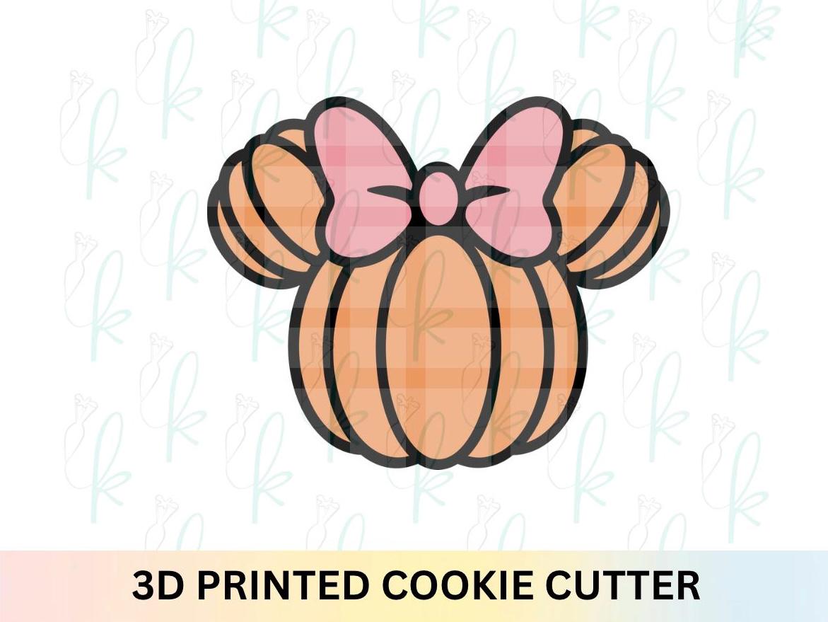 Bow Mouse Ears Pumpkin Cookie Cutter