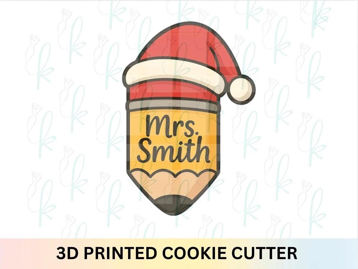 Santa Pencil Cookie Cutter