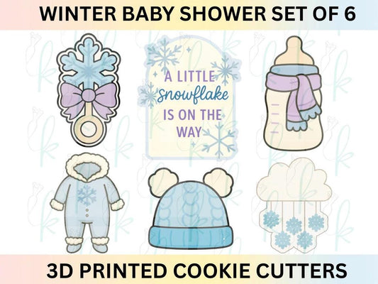 Winter Baby Shower - Little Snowflake Set of 6 Cookie Cutters