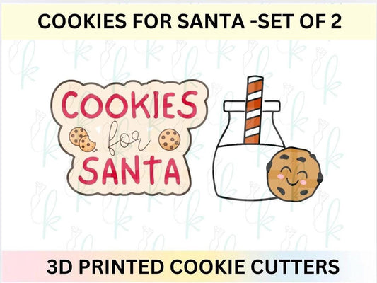 Cookies for Santa Set of 2 Cookie Cutters