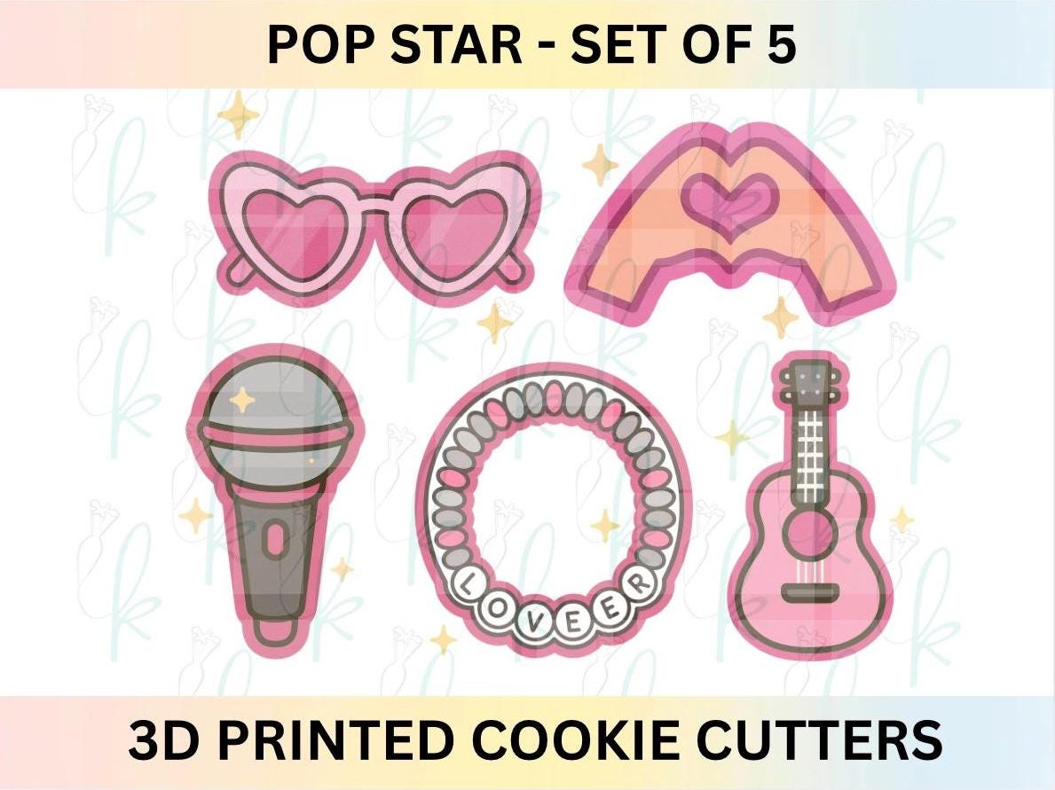 Pop Star - Set of 5 Cookie Cutters