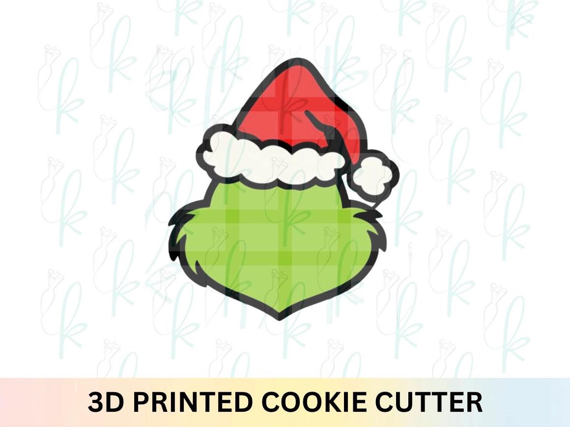 Green Santa Face Cookie Cutter