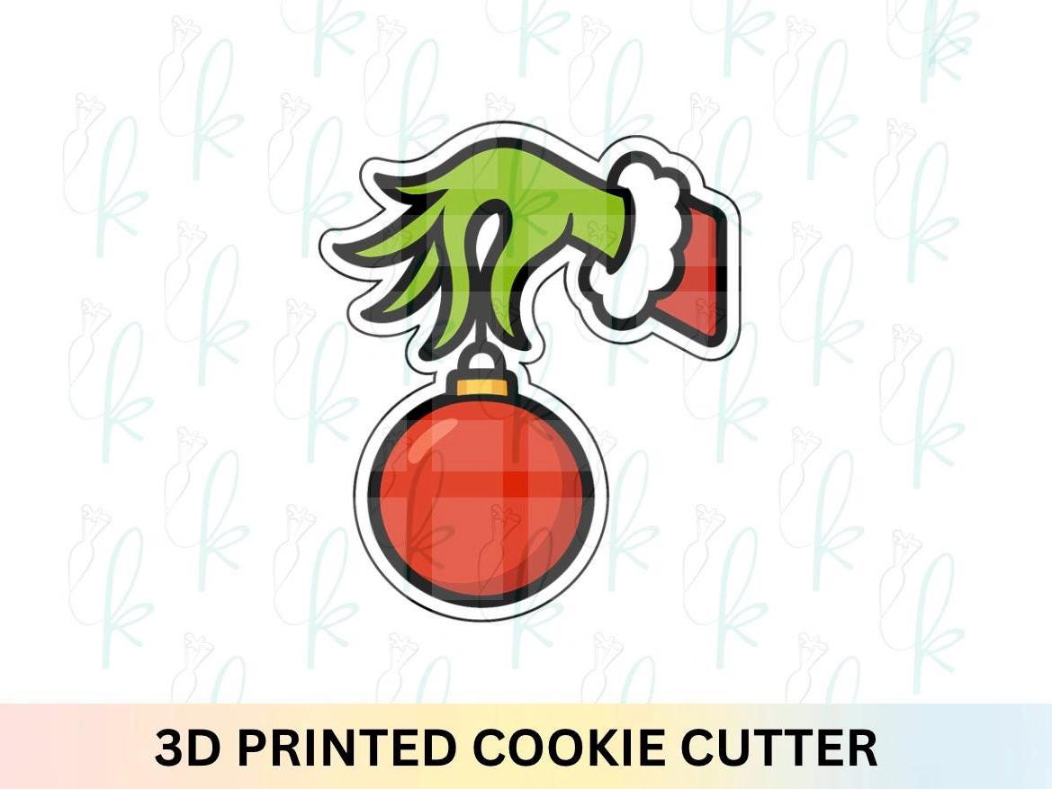 Green Hand With Ornament Cookie Cutter